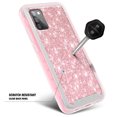 thumbnail image 2 of Nagebee Phone Case for Samsung Galaxy A02S with [Built-in Screen Protector], Full-Body Shockproof Protective Bumper Cover, Support Wireless Charging, Impact Resist Durable Case (Pink Glitter), 2 of 5