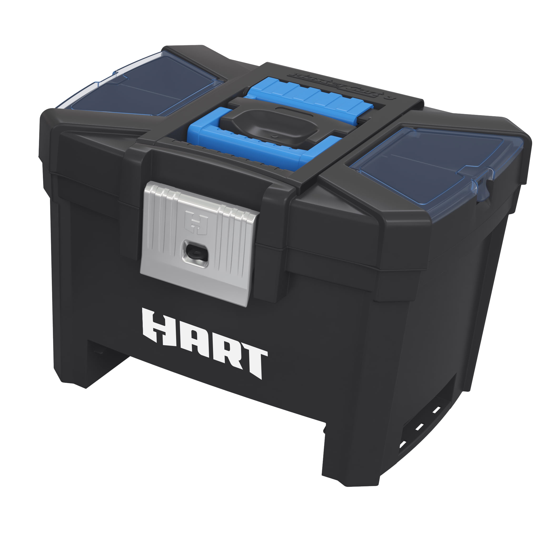 Smart Mobile System Rolling Plastic Tool Box HART 3-in-1 Black & Blue 16-Inch 