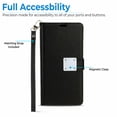 thumbnail image 4 of Extra Series Essential Leather Wallet Stand Case for Samsung Galaxy A15 5G - Black, 4 of 11