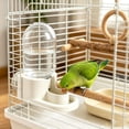 thumbnail image 4 of Hanging Automatic Bird Water Dispenser for Parrots and Cockatiels, Cage-Mounted Water Bottle with Large Capacity, Easy Refill Plastic Drinking Accessory for Bird Cage, Aviary, Home, White, 4 of 6
