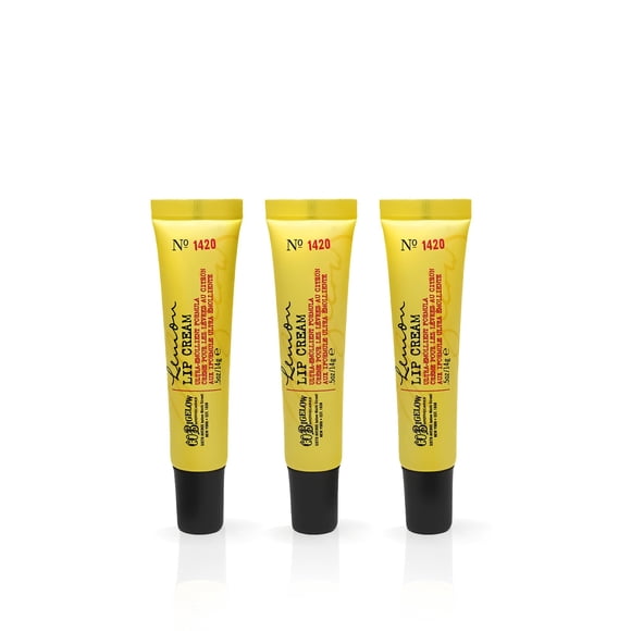 Bálsamo labial C.O. Bigelow Lemon, crema labial con manteca de karité, 15 ml, x3