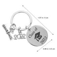 thumbnail image 2 of 1Pc Stainless Steel Graduation Keychain Bag Pendant Heart Design Gift Key Ring, 2 of 8