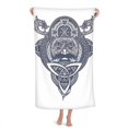 thumbnail image 1 of Chinese Dragon People Head Art Pattern Hand Towel Bath Facecloth Soft Cotton Washcloth, 1 of 4