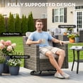 thumbnail image 4 of Gymojoy Outdoor Swivel Rocker Patio High Back Wicker Swivel Rocking Chairs Set of 2 for Porch Balcony Deck, 4 of 8