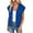 Blue, variant on Womens Zip up Hoodies, Short Sleeve Casual Drawstring Lightweight Jackets with Pockets Brown Size 2XL
