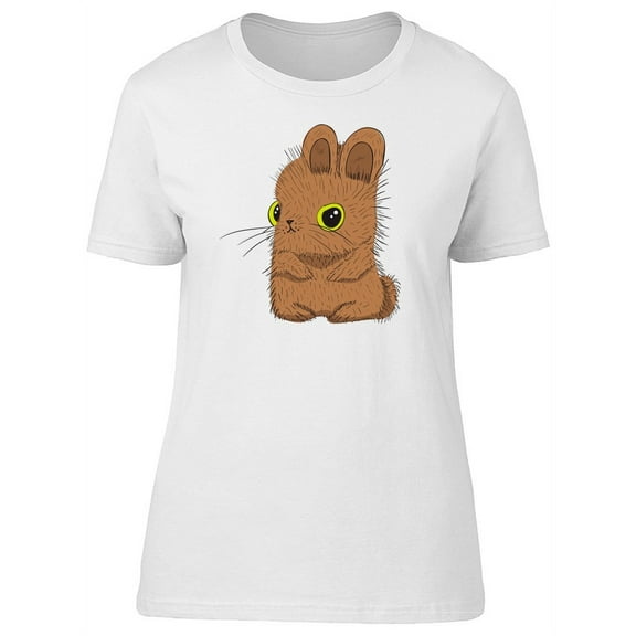 Cute Furry Bunny T-Shirt Women -Image by Shutterstock, Female Small