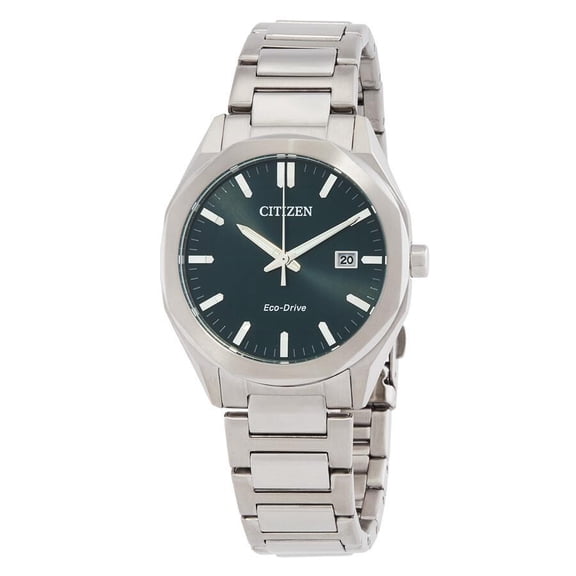 Citizen  Octangle EcoDrive Green Dial Unisex Watch BM762083X
