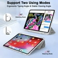 thumbnail image 4 of Dteck Smart Case for 9th 8th 7th Generation 10.2 inch,Leather Glittering Sparkly Folio Shockproof Sparkly Crystal Clear Back Cover Stand Case for iPad 10.2" 2021/2020/2019,Silver, 4 of 7