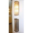 thumbnail image 3 of Pair Of Old Vintage Art Deco Brass & Glass Rod Ship Light Wall Sconces Lamp, 3 of 11