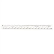 Triangular Scale, Plastic, 12" Long, Architectural, White | Bundle of 10 Each