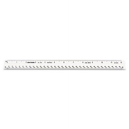 Triangular Scale, Plastic, 12" Long, Architectural, White | Bundle of 10 Each
