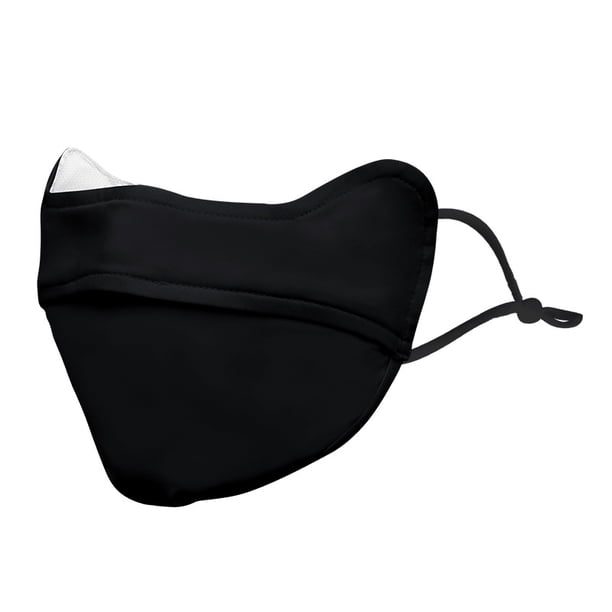 Cara completa Anti UV Protección completa Cara Cuello Transpirable Secado rápido para pesca al aire libre Senderismo (Negro, 2 piezas)