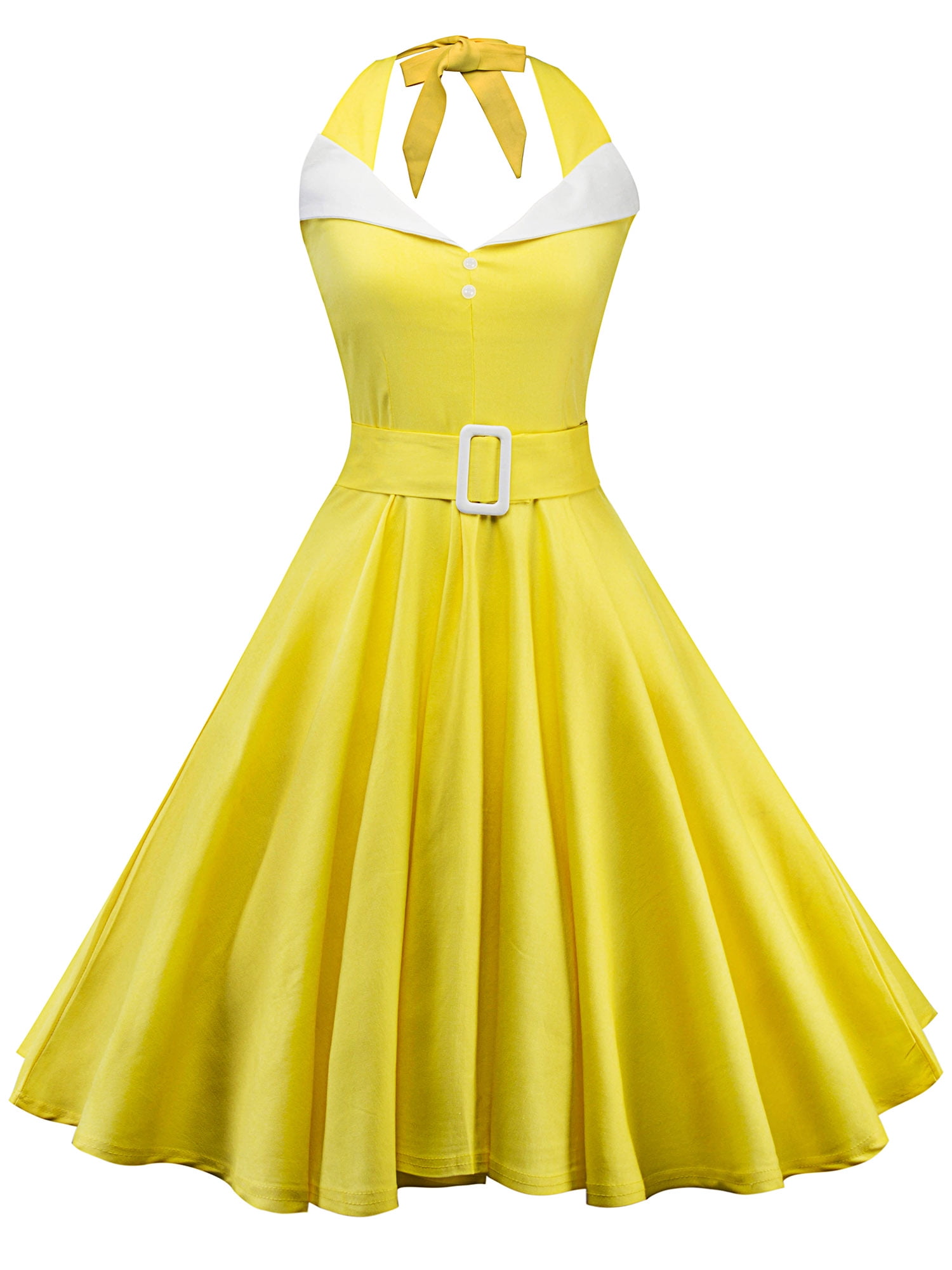 swing dress yellow
