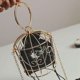 thumbnail image 4 of Bolso de mano con personalidad para mujer, jaula de pájaros, bolso de mano con jaula de Metal para niñas, bolsos con asa superior, monedero, bolso de fiesta a la moda, bolso de mano con borl, 4 of 5