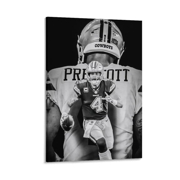 Dak Prescott Canvas Poster Canvas Poster Wall Art Picture Prints Hanging Photo Gift Decor Home Posters Artworks 12x18inch(30x45cm)