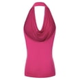 thumbnail image 3 of Doublju Womens Sleeveless Halter Neck Draped Blouse Tops (Female Plus Size Available), 3 of 5