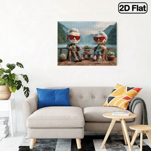 500 pieces of "Relaxed Moments" paper jigsaw puzzles. DIY home decorations. Family fun puzzles designed for birthdays, Halloween, Thanksgiving, and Easter.