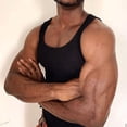 thumbnail image 2 of vastwit Mens Bodybuilding Muscle Tank Tops Sleeveless Ribbed Knit Shirts Night Clubwear Cut Out Tops Black B S, 2 of 8