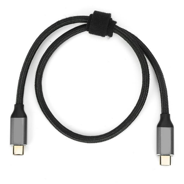 USB 3.1 doble cabezal 100W USB C a USB tipo C cable macho USBC PD 5A cargador rápido Cord0.5m