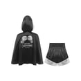 thumbnail image 2 of Hansber Kids Boys Girls Metallic Trim Martial Arts Boxer Training Outfit Boxing Robe And Sides Slit Shorts Set Black Silver 16, 2 of 6