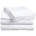 thumbnail image 3 of SRP Linen 100% Cotton 600-Thread-Count Bed Sheet Set With Bonus Pillowcases RV Camper Short Queen Solid White Fit Up to 12" inches Extra Deep Pocket, 3 of 3