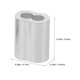 thumbnail image 2 of WEUVEB 200Ud Abrazaderas De Aluminio Para Cuerda De Acero Doble Agujero Para Fijación Segura Y, 2 of 8