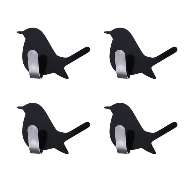 FUTUREORYY 4Ud Adhesivos Decorativos De Acero Inoxidable Con Forma De Pájaro