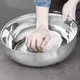 thumbnail image 5 of Extra Large Thickened Mixing Bowl with Flat Bottom, Large Capacity Dough Kneading Basin for Baking, Multi-Purpose Seasoning Dishwashing Bowl, Heavy-Duty Plastic Mixing Bowl for Kitchen, 13in, Silver, 5 of 6