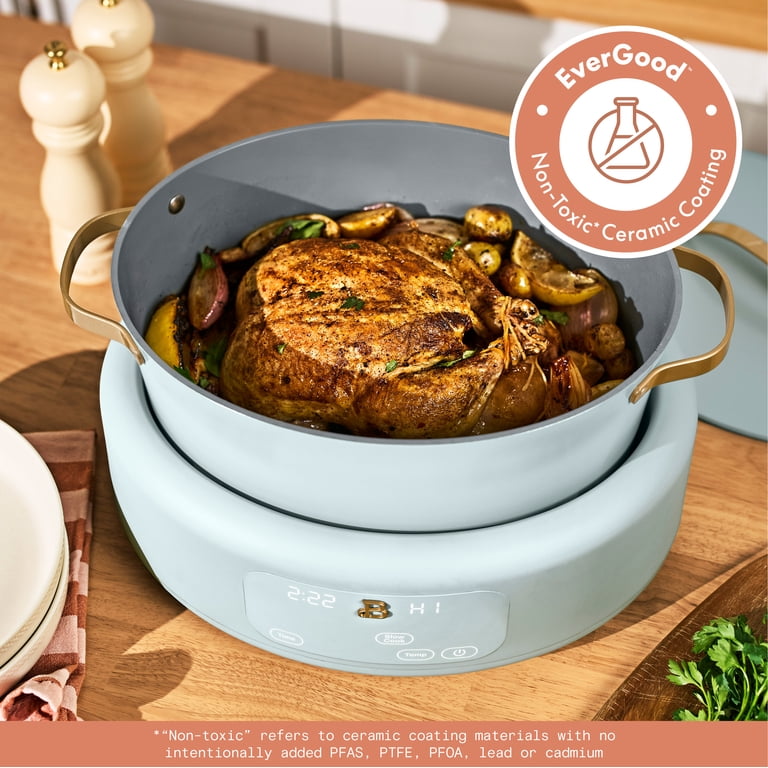 Beautiful 10-in-1, 8 Qt Multi-Cooker with Bamboo Steamer Insert, 7