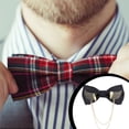 thumbnail image 4 of Minnieouse Corbata Pajaritas Doble capa Moda Hombre Alas Joyas Regalos Decoraciones Anfitrión Fiesta Vestido de novia Novio Banquete Club Accesorios de disfraces Negro H3112-2, 4 of 6