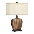 thumbnail image 2 of Possini Euro Design Julius Modern Table Lamp 27" Tall Copper Drip Ceramic with Table Top Dimmer Fabric Rectangular Shade for Bedroom Living Room House, 2 of 9