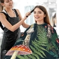 thumbnail image 7 of Mushroom Leaves Salon Cape, Hair Cutting Cape with Snaps, Professional Large Barber Stylist Hairdresser Cape, Waterproof Machine Washable, 65" x 55”, 7 of 7