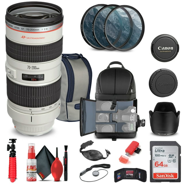 Canon EF 70-200mm f/2.8L USM Trousse de Filtres pour Objectif Téléphoto Sac à Dos (Modèle International)
