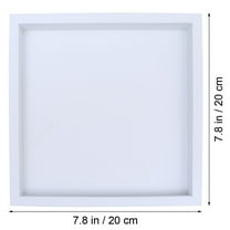 Square Imitation Cement Planter Tray Terracotta Pots Saucers Stand Indoor Large Flower White