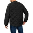 thumbnail image 3 of Little Donkey Andy Men's Quilted Jacket Lightweight Bomber Puffer Jacket Long Sleeve Padded Coat with 6 Pockets Black M, 3 of 7