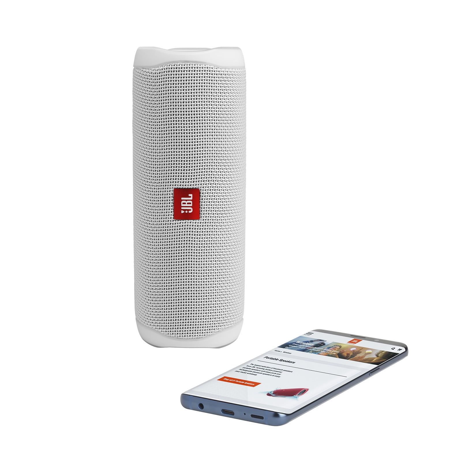 JBL Flip 5 - Portable Waterproof Speaker - White