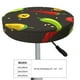 thumbnail image 4 of Balery Chili2 Fundas de asiento para taburete de bar redondo de tela de terciopelo ajustables que protegen de arañazos y manchas para sillas de 14 a 17 pulgadas.-13 inch, 4 of 7
