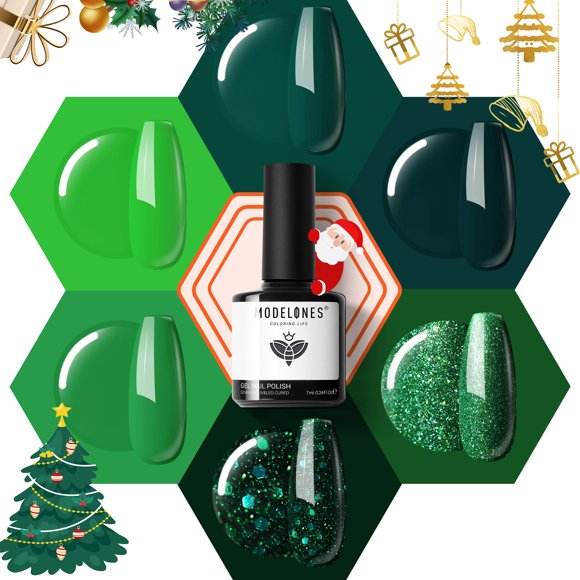 Set de esmaltes de uñas en gel Modelones, 6 colores, 7 ml, Soak Off