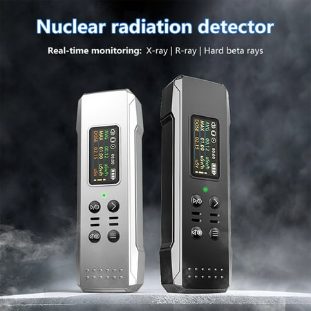 

Ybeauty Digital Radioactive Tester with Sound Light Alarm Geiger Counter Nuclear Radiation-Detector High Accuracy Gamma X-Ray Radiation-Monitor Professional Radioactive Dosimeter Black