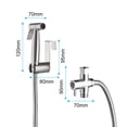thumbnail image 5 of Tcbosik Handheld Bidet Sprayer for Toilet, Cloth Sprayer with Hose, Stainless Steel Great Water Pressure Toilet Bidet Sprayer for Bathing Pets, Silver, 5 of 10