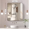 thumbnail image 6 of EDX Bathroom Mirror 28"x 36" Wall Mirror with Rectangular Metal Frame, Silver, 6 of 7
