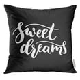 thumbnail image 1 of BSDHOME Word Sweet Dreams Sign Quote Simple Clean Modern Calligraphy Lettering Black and White Cute Pillow Case 16x16 Inches Pillowcase, 1 of 1