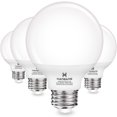 thumbnail image 1 of Bombillas LED tipo globo Hansang G25, 9 W, 5000 K, luz diurna, paquete de 4, 1 of 7