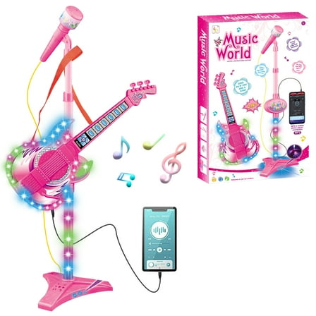 Style-Carry Musical Instrument Toy for Toddlers, Guitar Toys for Kids 4-8 Years, Pretend Play Microphone Toys, Gifts Toys for Girls 3-6 Years