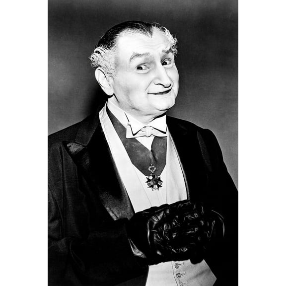 MovieMarket Al Lewis Grandpa the Munsters Poster 24" x 36" Framed Black Coat & Gloves