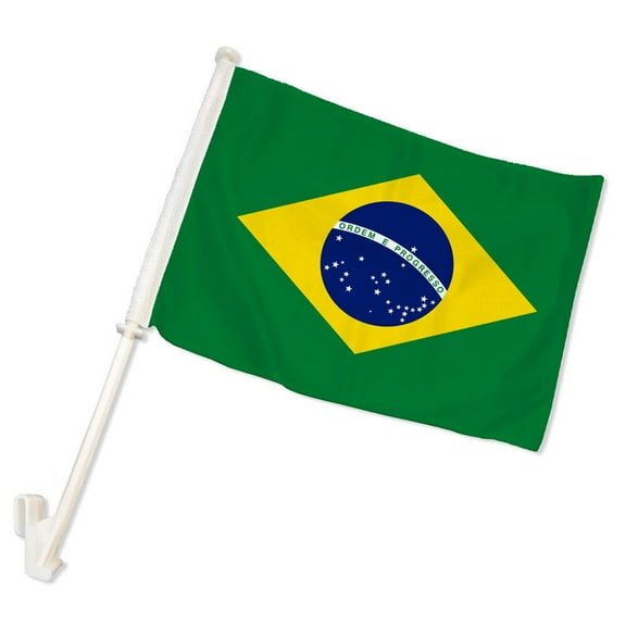 Brazil Double-Sided Car Flag