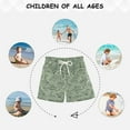 thumbnail image 6 of FORMRS Boys Swim Trunks Quick Dry Mesh Liner Boardshorts Sizes XS-XL, Retro Green Abstract, 6 of 7