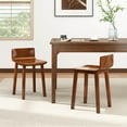thumbnail image 6 of Costway Dining Chairs Set of 2 with Acacia Wood Legs Curved Seat & Low Back for Home, 6 of 9
