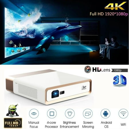 Laser Home Theater KONKA 3D Full HD Home Theater Laser Projector 4K Ultra 10000 Lumens DLP Video Projector ()