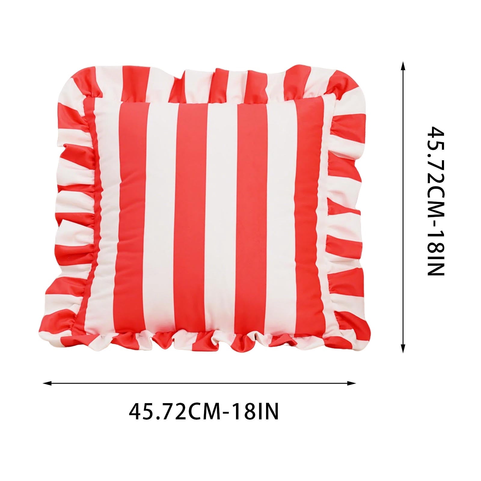Outdoor Throw Pillows, Velvet Decorative Pillows, Ruffled Decorative Pillows (with filling), Perfect for Sofas, Bedrooms, and Living Rooms—Soft Home Textile Accessories
